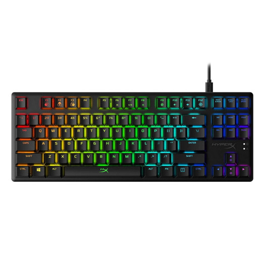 HyperX Alloy Origins Core - Tenkeyless Mechanical Gaming Keyboard, Software Controlled Light & Macro Customization, Compact Form Factor, RGB LED Backlit, Tactile HyperX Aqua Switch,Black